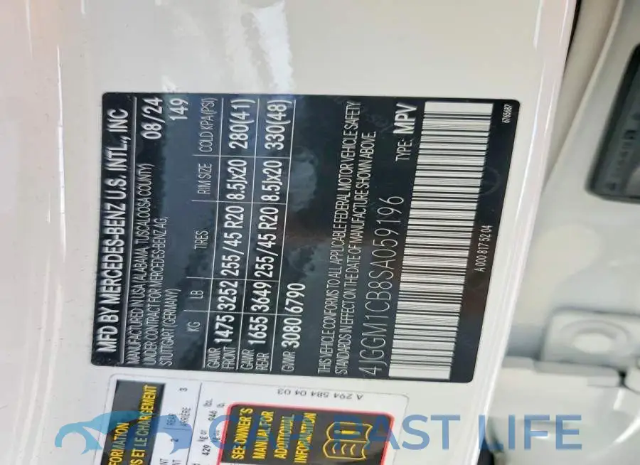 4JGGM1CB8SA059196# 13
