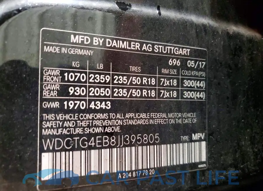WDCTG4EB8JJ395805# 12