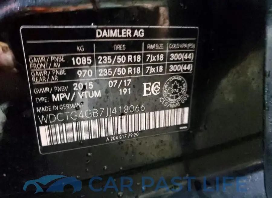 WDCTG4GB7JJ418066# 13