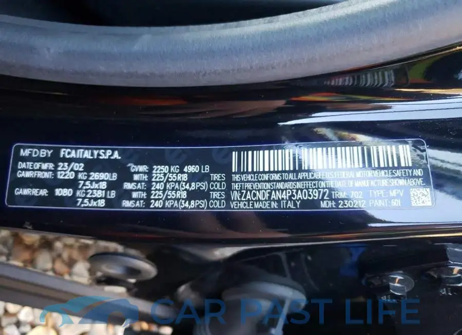 ZACNDFAN4P3A03972# 14