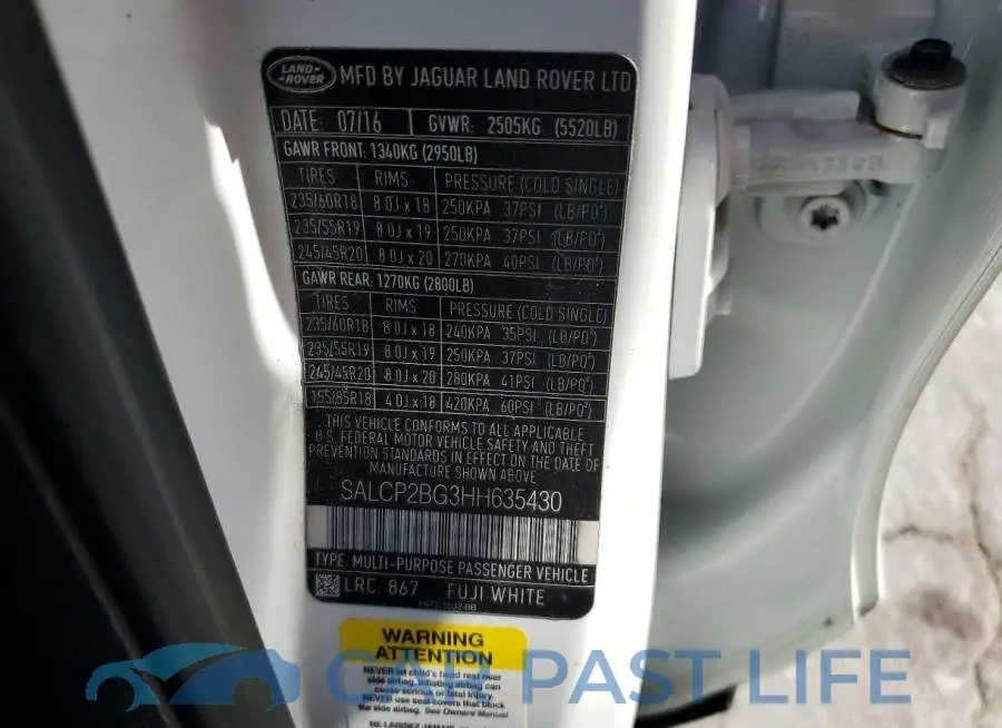 SALCP2BG3HH635430# 13