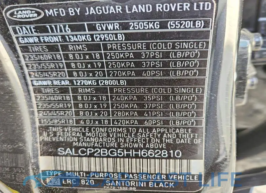 SALCP2BG5HH662810# 12