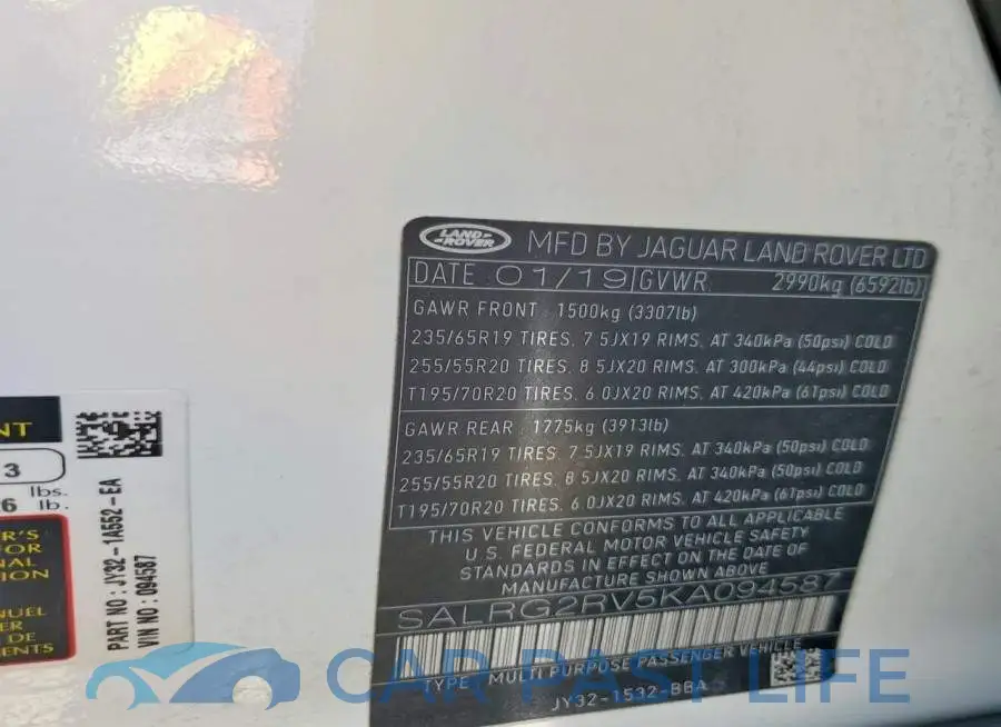 SALRG2RV5KA094587# 13