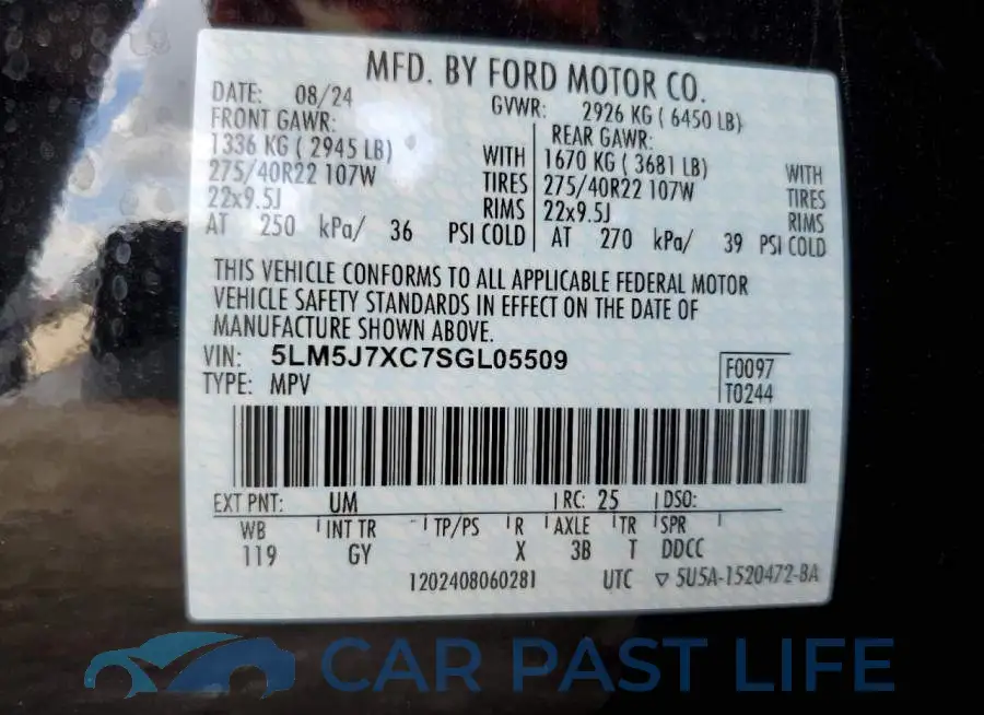 5LM5J7XC7SGL05509# 14