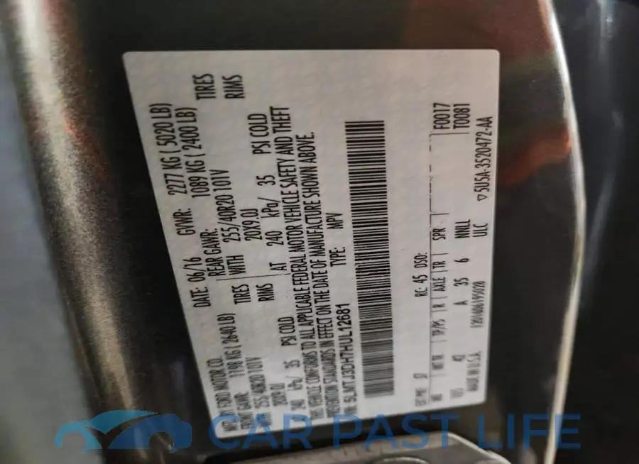 5LMTJ3DH7HUL12681# 13