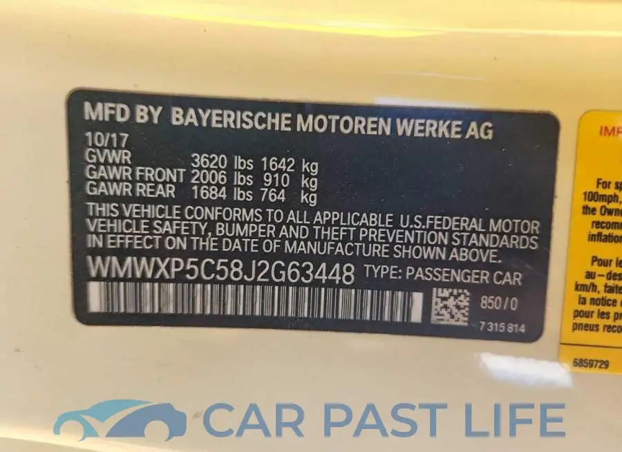 WMWXP5C58J2G63448# 12