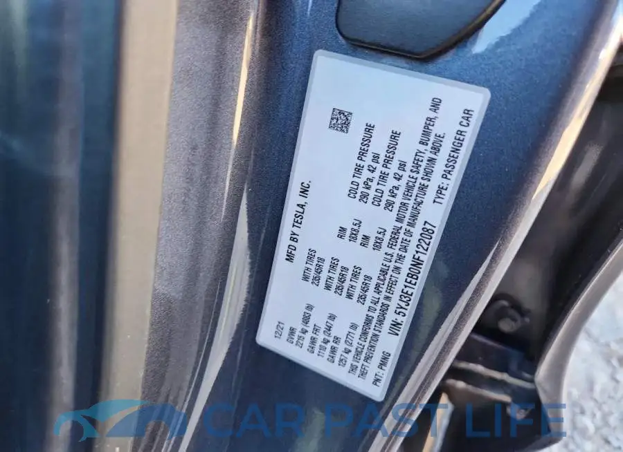 5YJ3E1EB0NF122087# 12