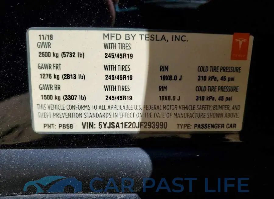 5YJSA1E20JF293990# 12