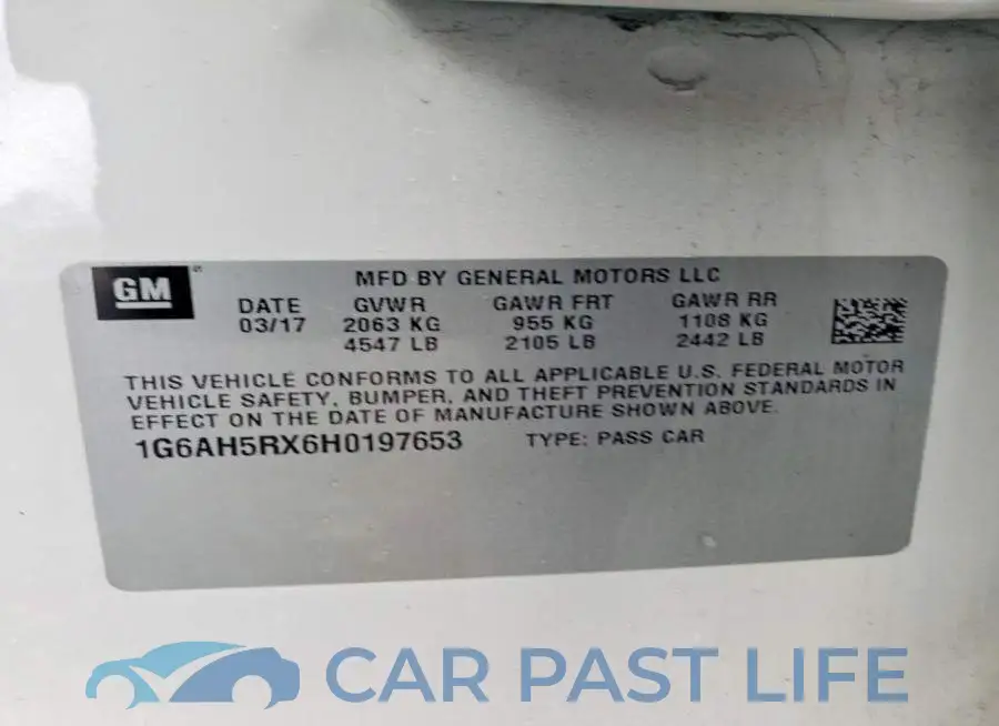 1G6AH5RX6H0197653# 12
