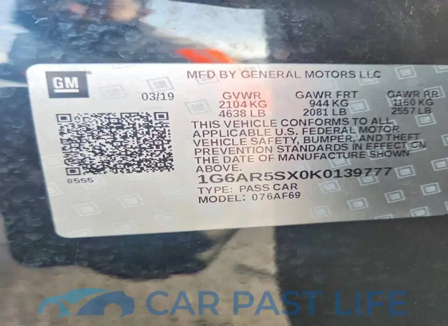 1G6AR5SX0K0139777# 12