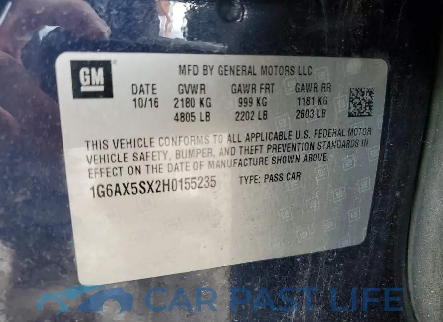 1G6AX5SX2H0155235# 12