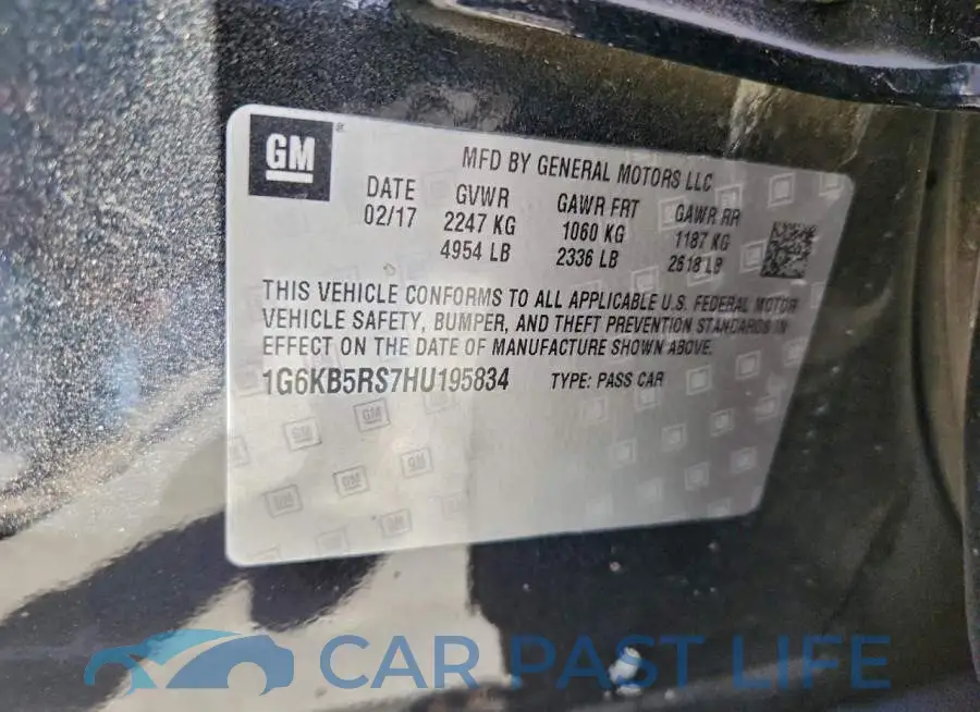 1G6KB5RS7HU195834# 12