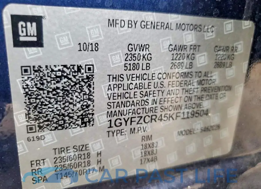 1GYFZCR45KF119504# 13