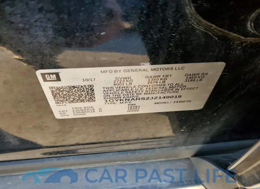 1GYKNARS2JZ149019# 14