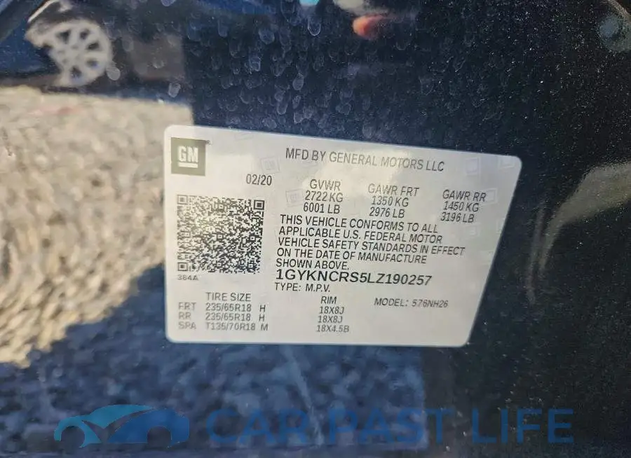 1GYKNCRS5LZ190257# 13