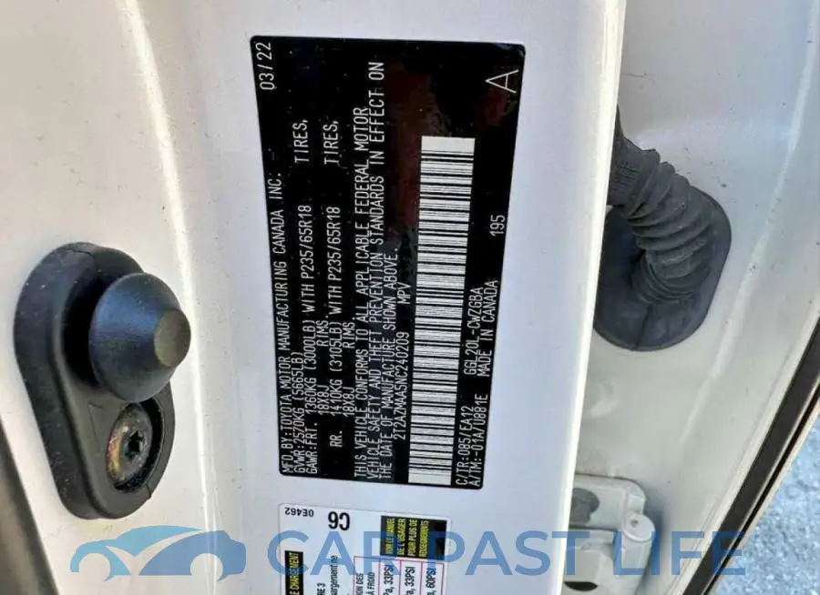 2T2AZMAA5NC240209# 10