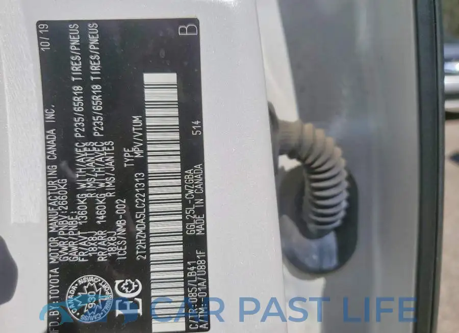 2T2HZMDA5LC221313# 13