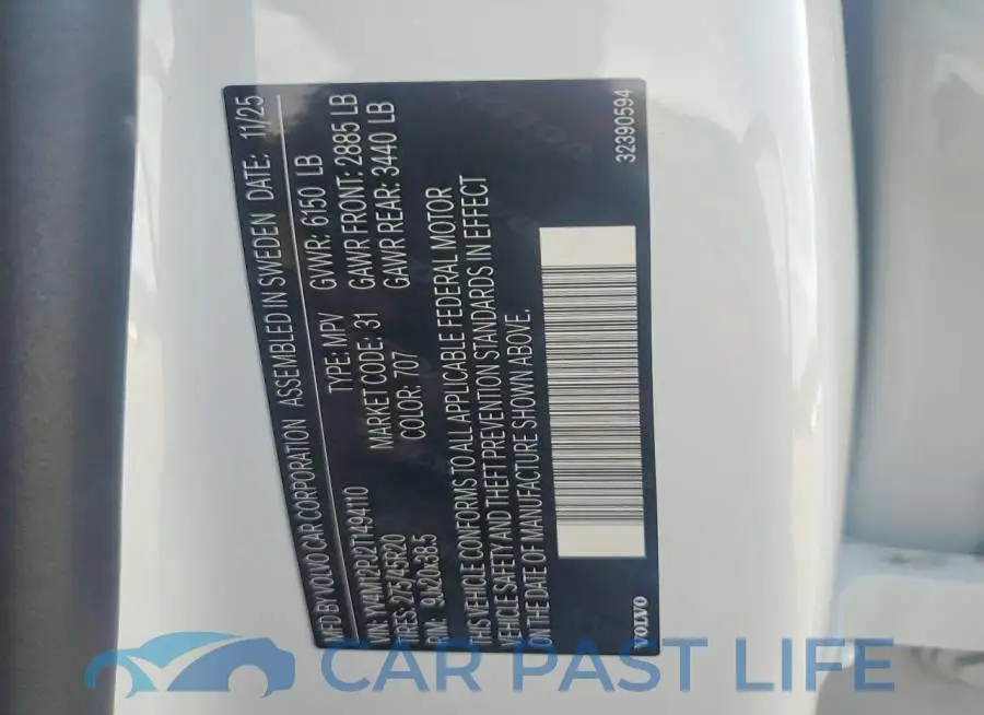 YV4M12PJ2T1494110# 12