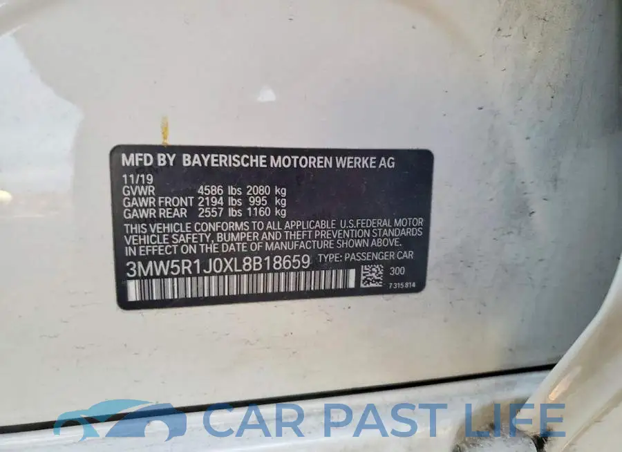 3MW5R1J0XL8B18659# 12
