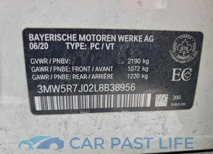 3MW5R7J02L8B38956# 12