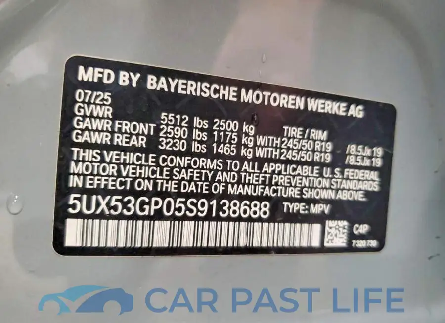 5UX53GP05S9138688# 14