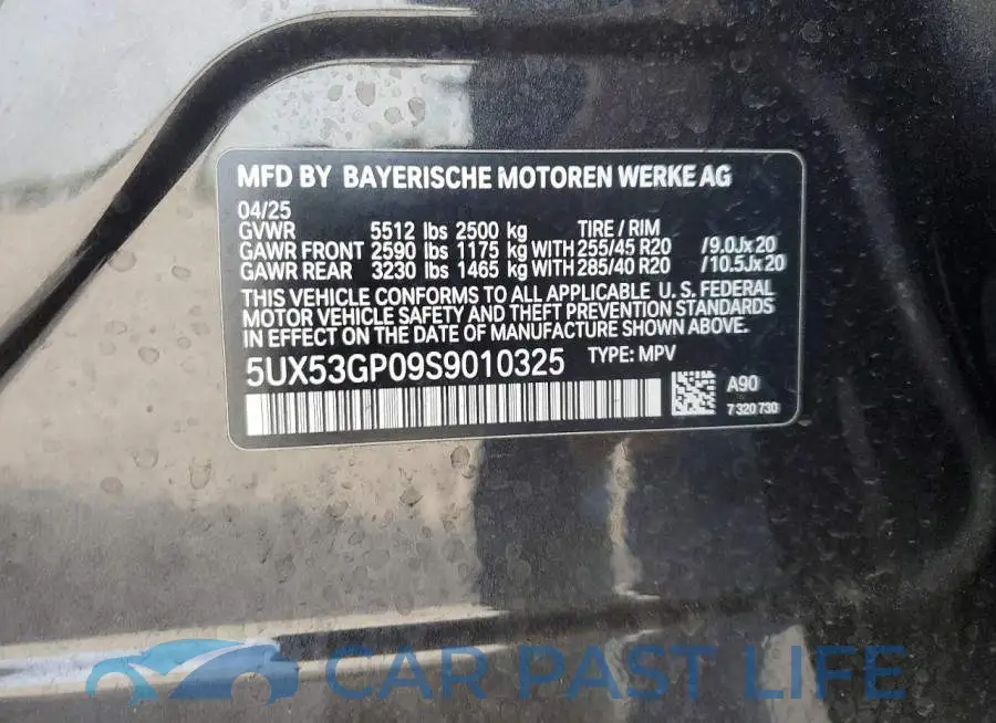 5UX53GP09S9010325# 14