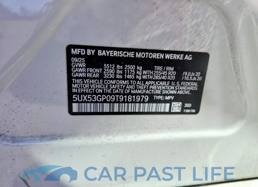 5UX53GP09T9181979# 13