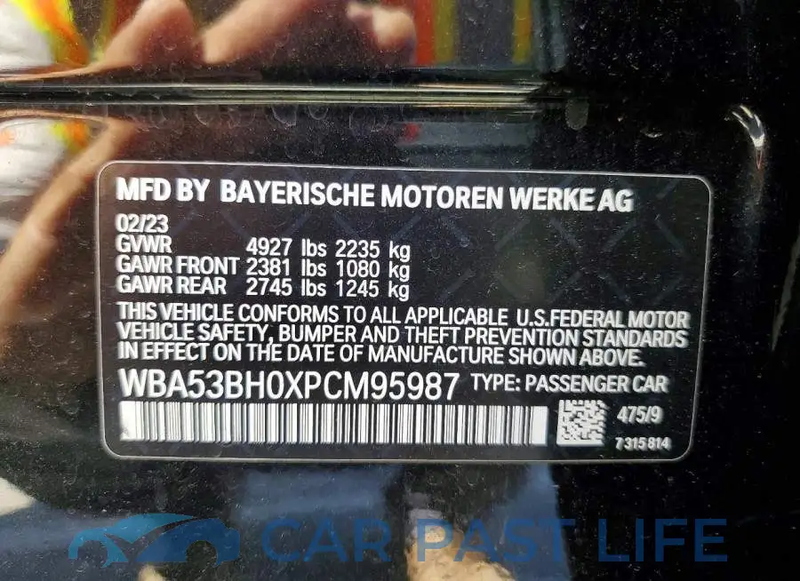 WBA53BH0XPCM95987# 13