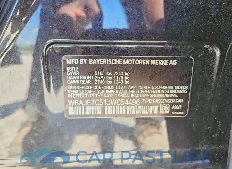 WBAJE7C51JWC54496# 12
