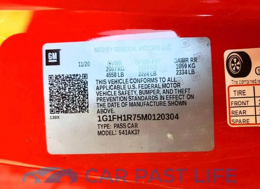 1G1FH1R75M0120304# 12