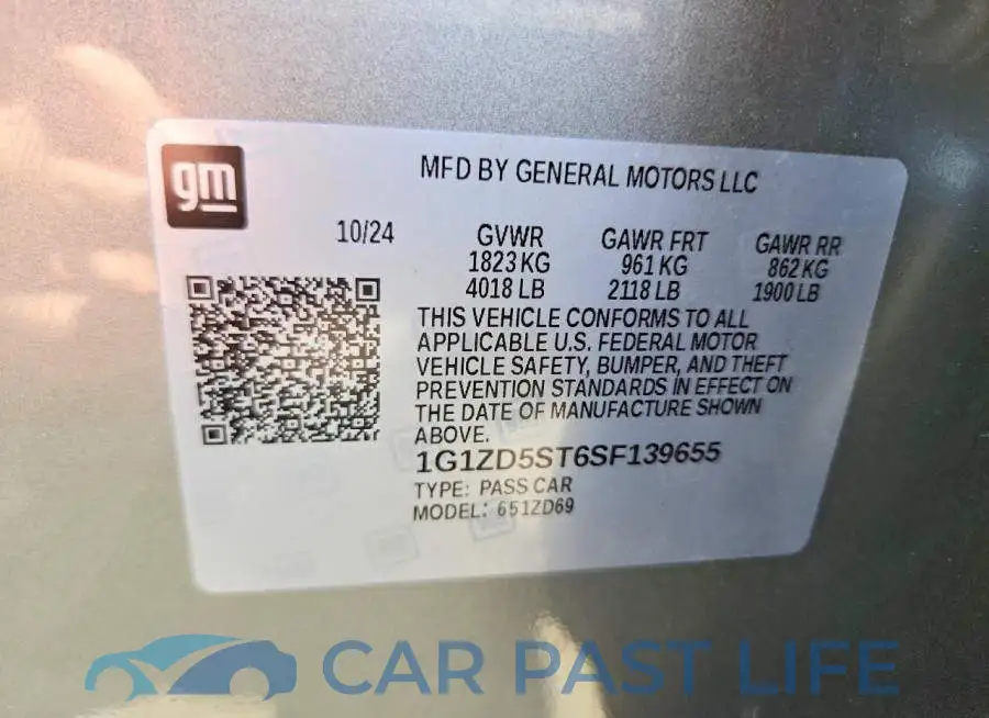 1G1ZD5ST6SF139655# 12