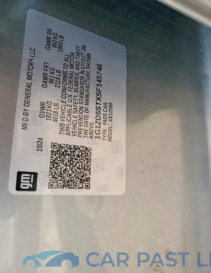 1G1ZD5STXSF145748# 12