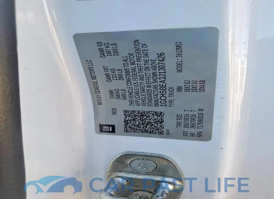 1GCHSBEA3J1307426# 12