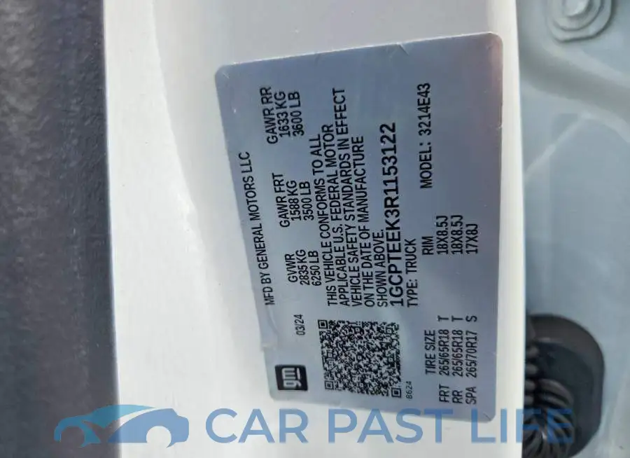 1GCPTEEK3R1153122# 13