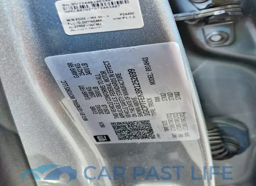 1GCPTFEK8R1252699# 12