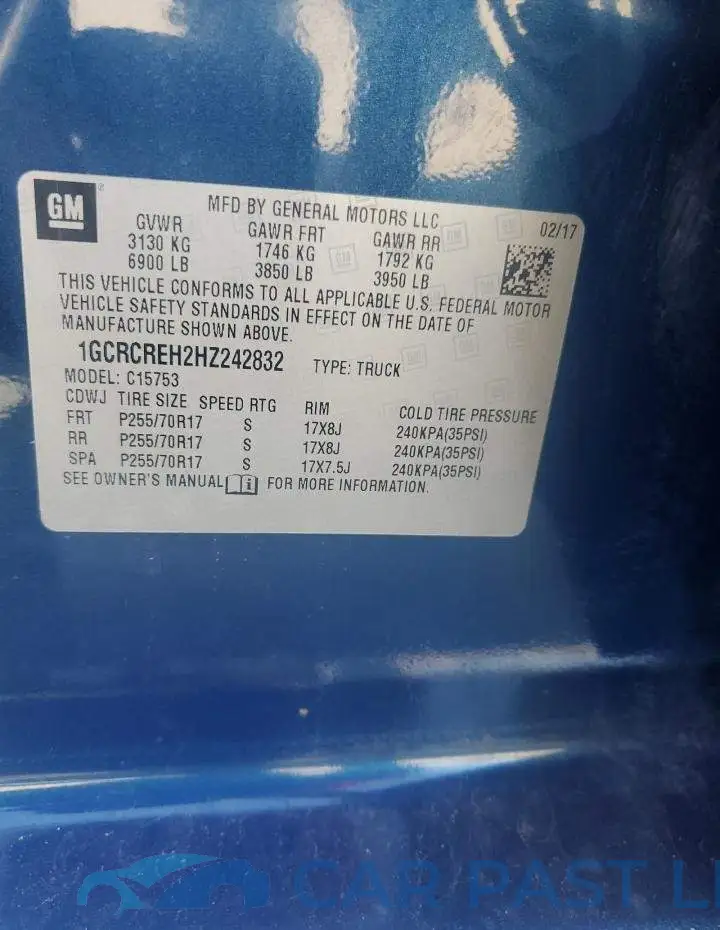 1GCRCREH2HZ242832# 12
