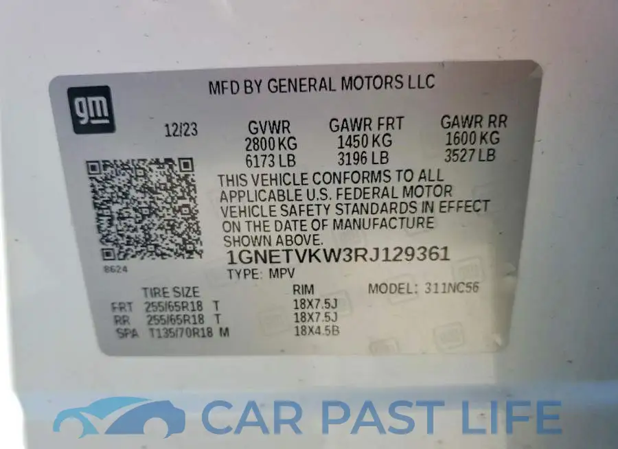 1GNETVKW3RJ129361# 13