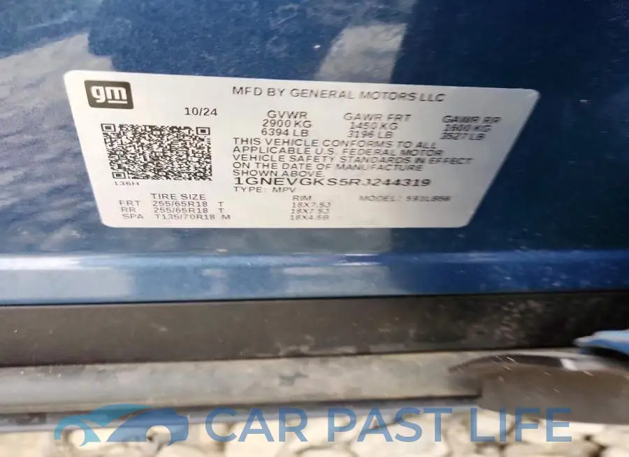 1GNEVGKS5RJ244319# 14