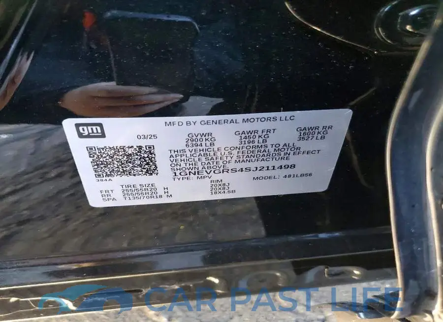 1GNEVGRS4SJ211498# 13