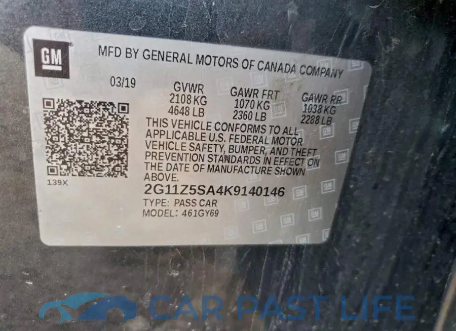 2G11Z5SA4K9140146# 12