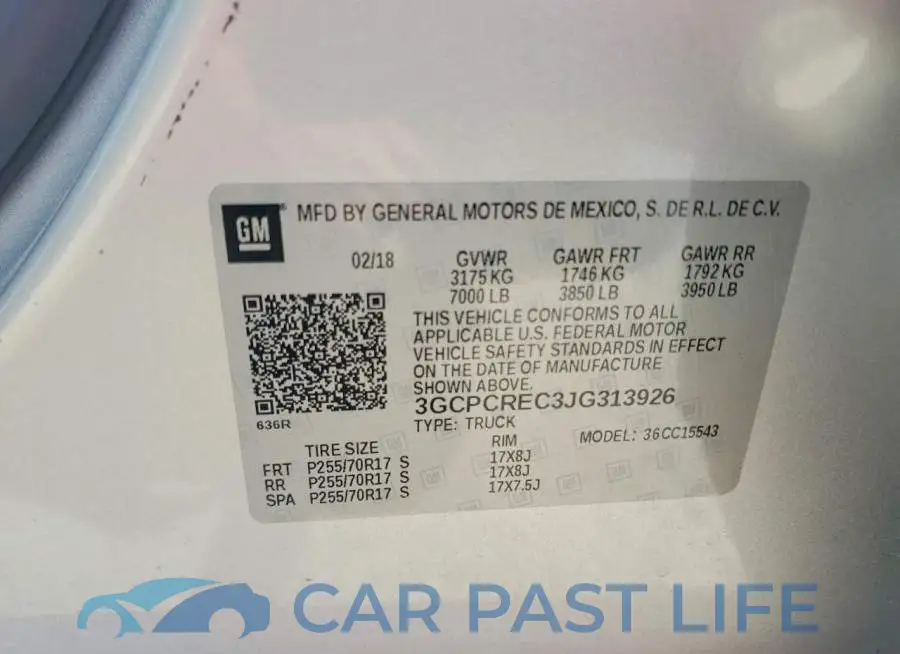 3GCPCREC3JG313926# 12