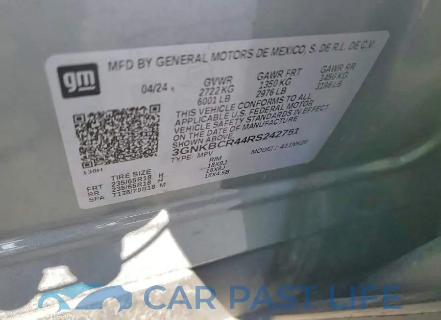 3GNKBCR44RS242751# 12