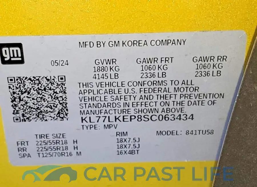 KL77LKEP8SC063434# 12