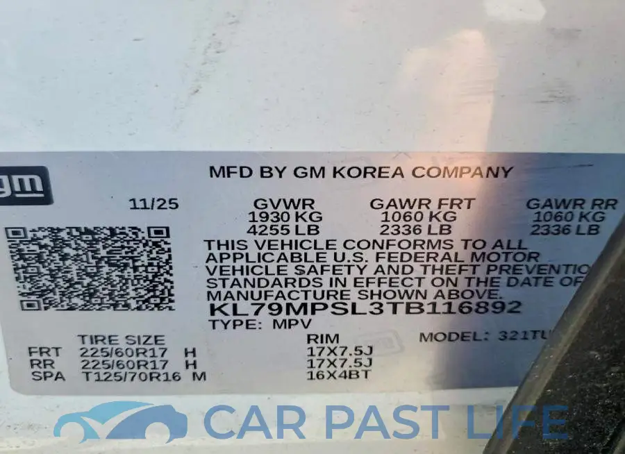 KL79MPSL3TB116892# 13