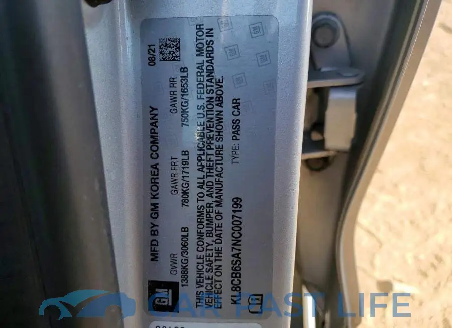 KL8CB6SA7NC007199# 12