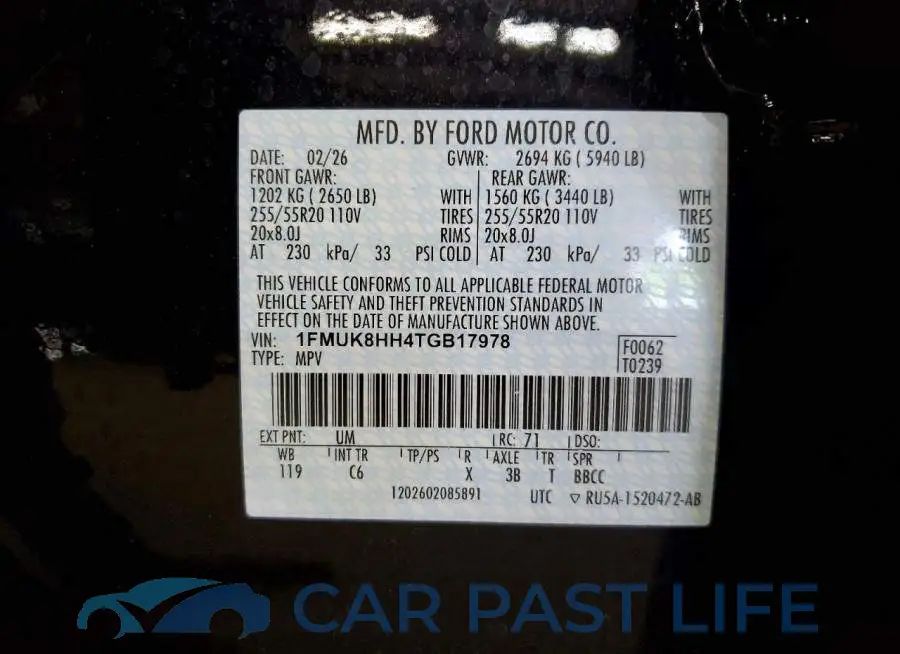 1FMUK8HH4TGB17978# 14