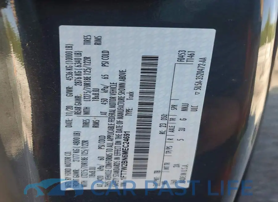 1FT7W2BN6MEC24691# 12