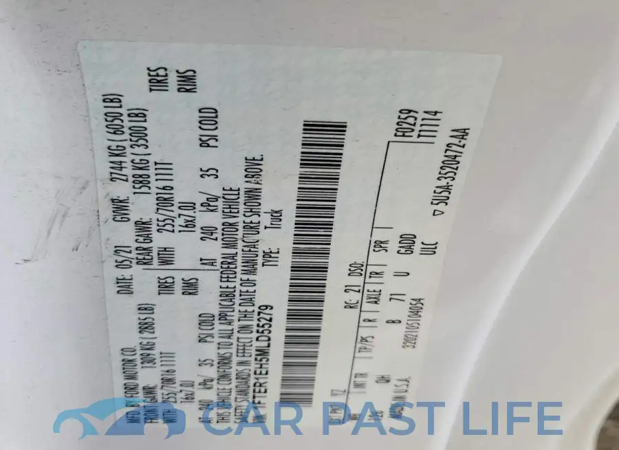 1FTER1EH5MLD55279# 12