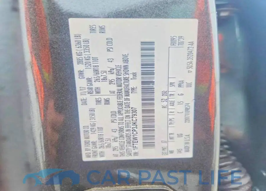 1FTEW1CP3JKC79307# 10