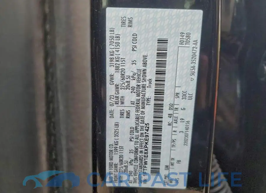 1FTFW1E8XPKE97425# 12